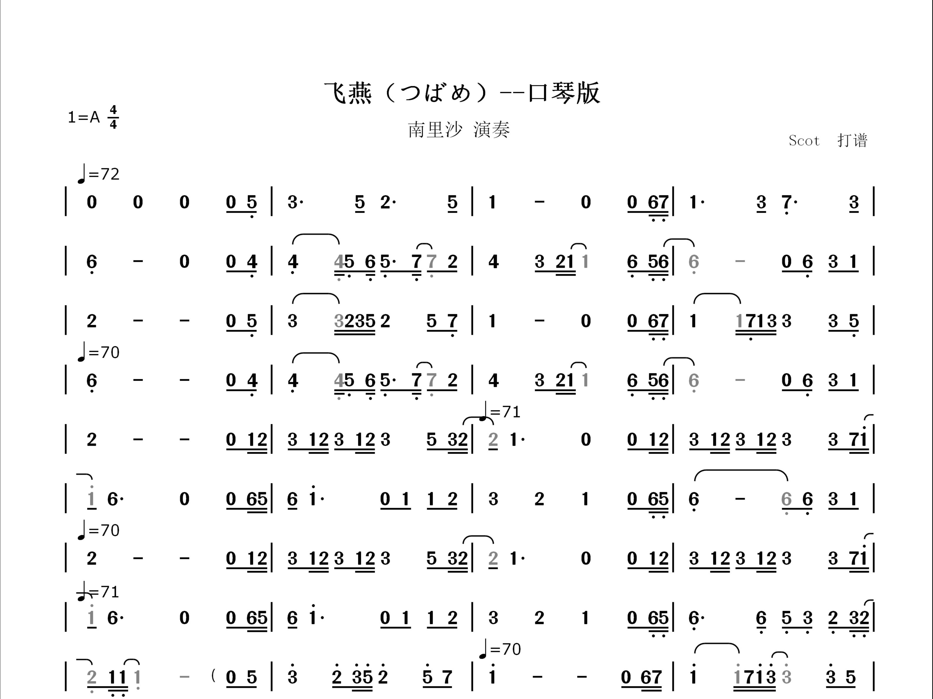 好听的口琴曲谱图片