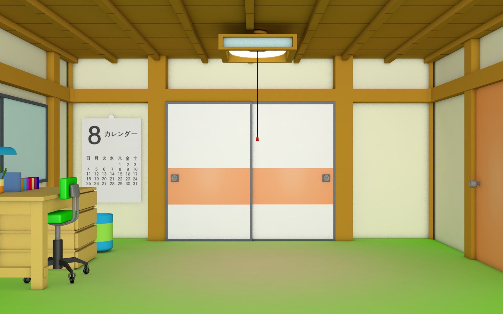 【多啦】c4d模拟大雄的房间