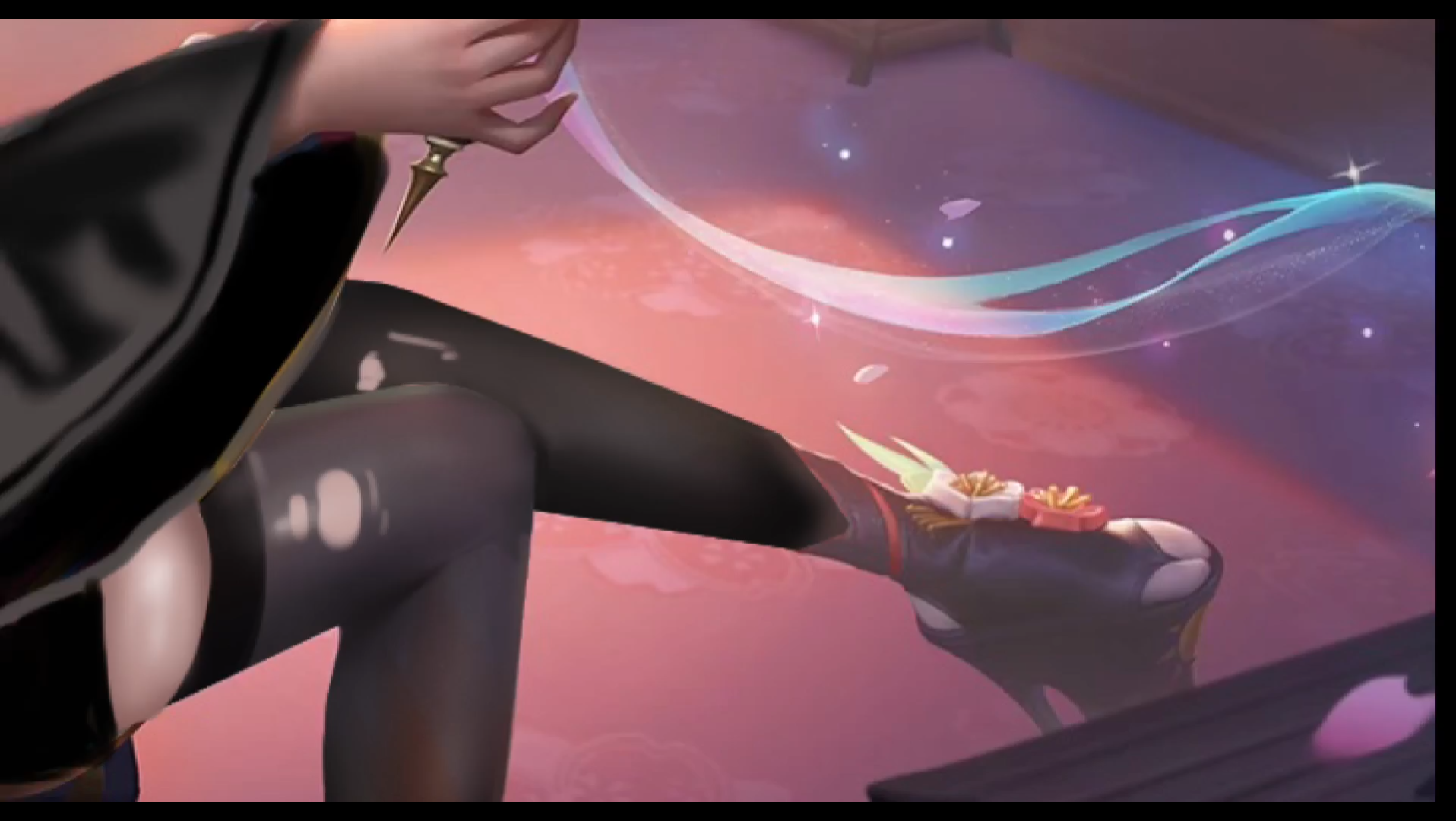 娜可露露前尘镜换装 黑丝吊带