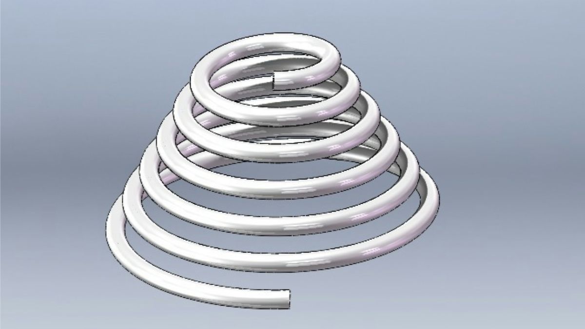 solidworks中锥形弹簧模型绘制,不会的赶紧学起来!