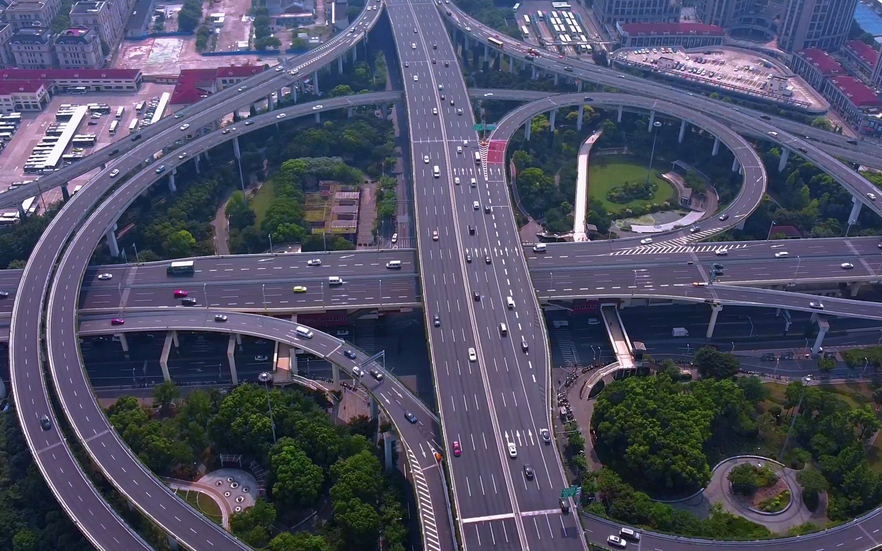 航拍上海——汶水路立交桥