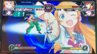 【PSV-FTG】用PSV1000实机操作：电击文库格斗巅峰·再燃 高坂桐乃 VS 结城晶&赛尔贝莉亚 5级人机录像
