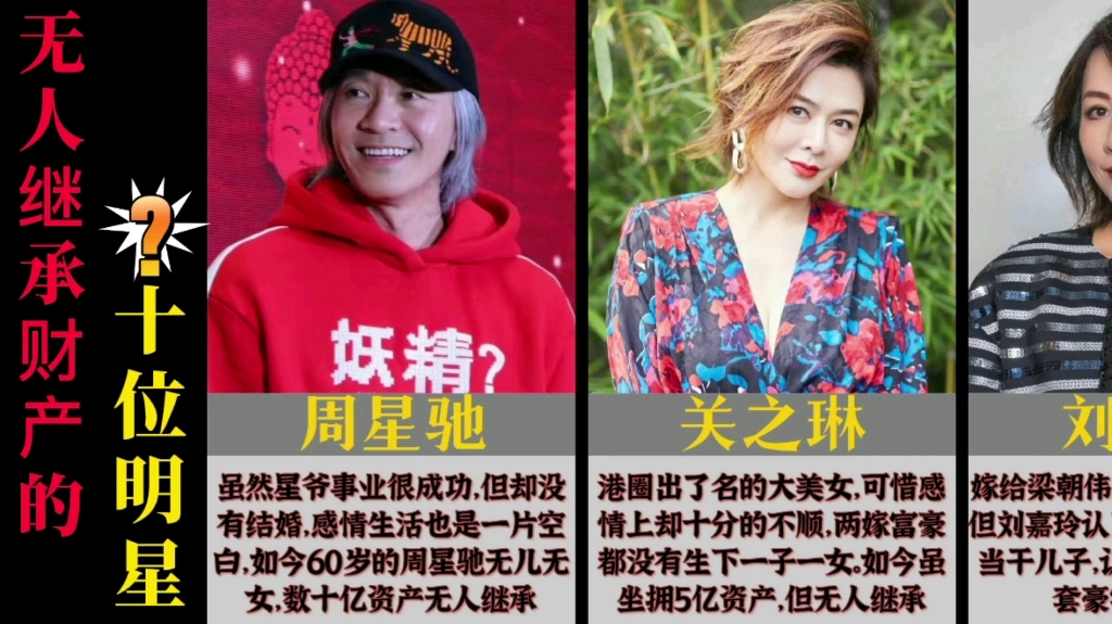 无人继承财产的10位明星,费玉清67岁仍单身,周润发56亿身家全捐出哔哩哔哩bilibili