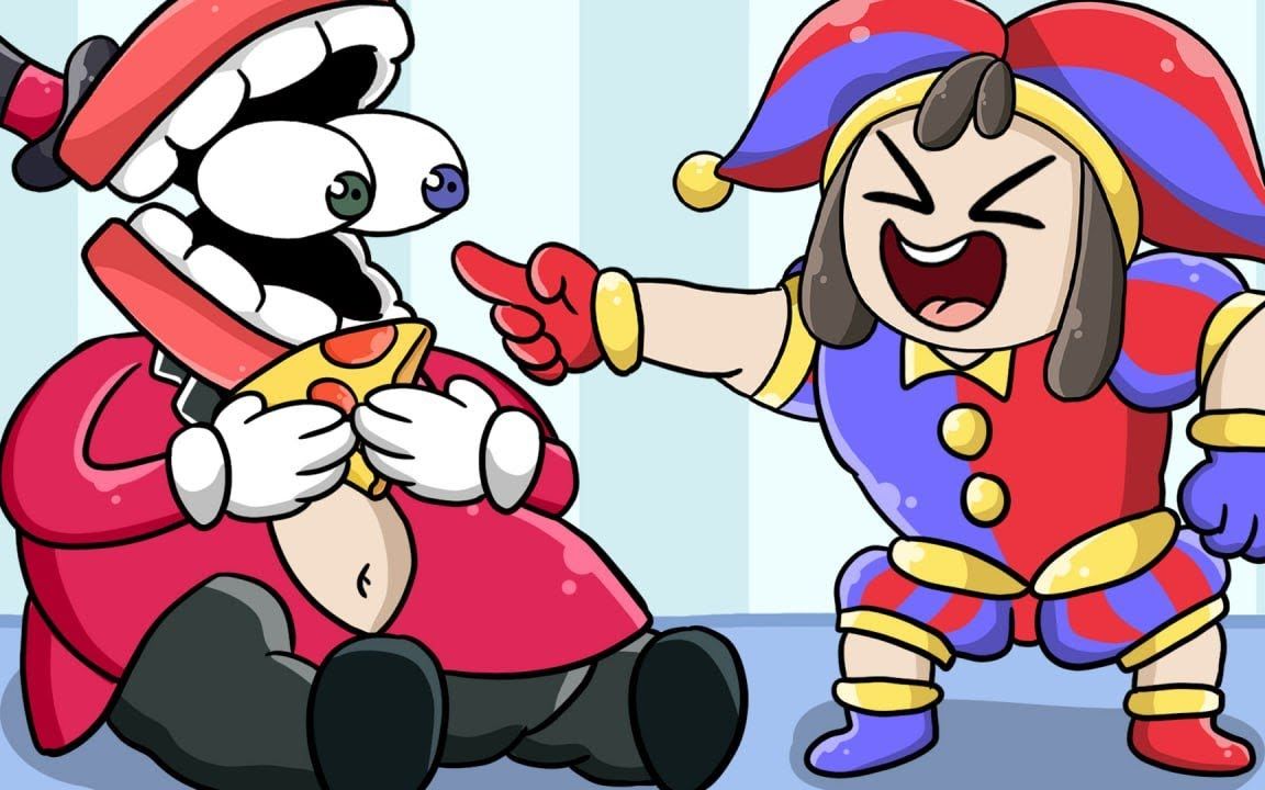 the amazing digital circus animation _ weight gain ani