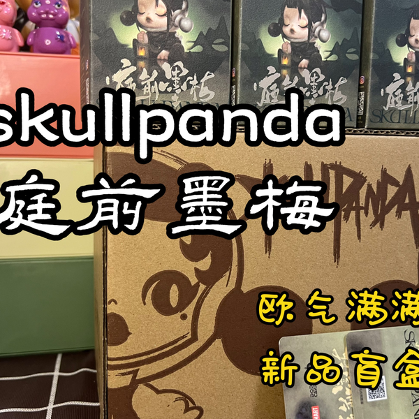 sp庭前墨梅】我居然拆到隐藏SR卡了？ 国风盛行skullpanda新品拆盲盒/泡