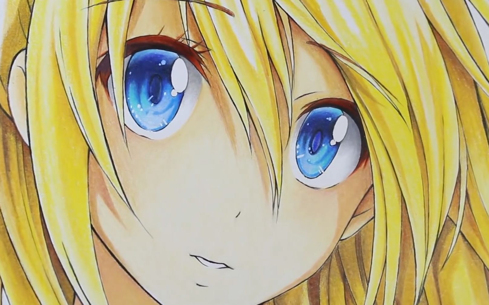 【手绘】用彩铅画一个桐崎千棘——伪恋_哔哩哔哩_bilibili