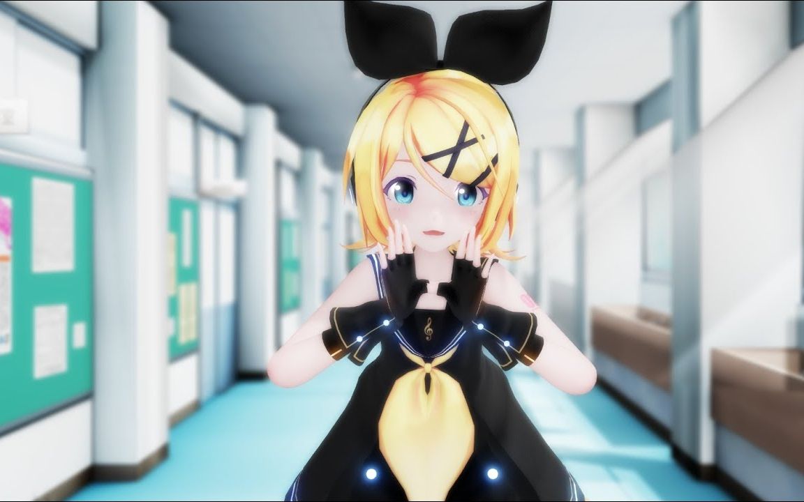 【mmd】おねがいダーリン 【sour式镜音rin】【搬运】_哔哩哔哩 (゜