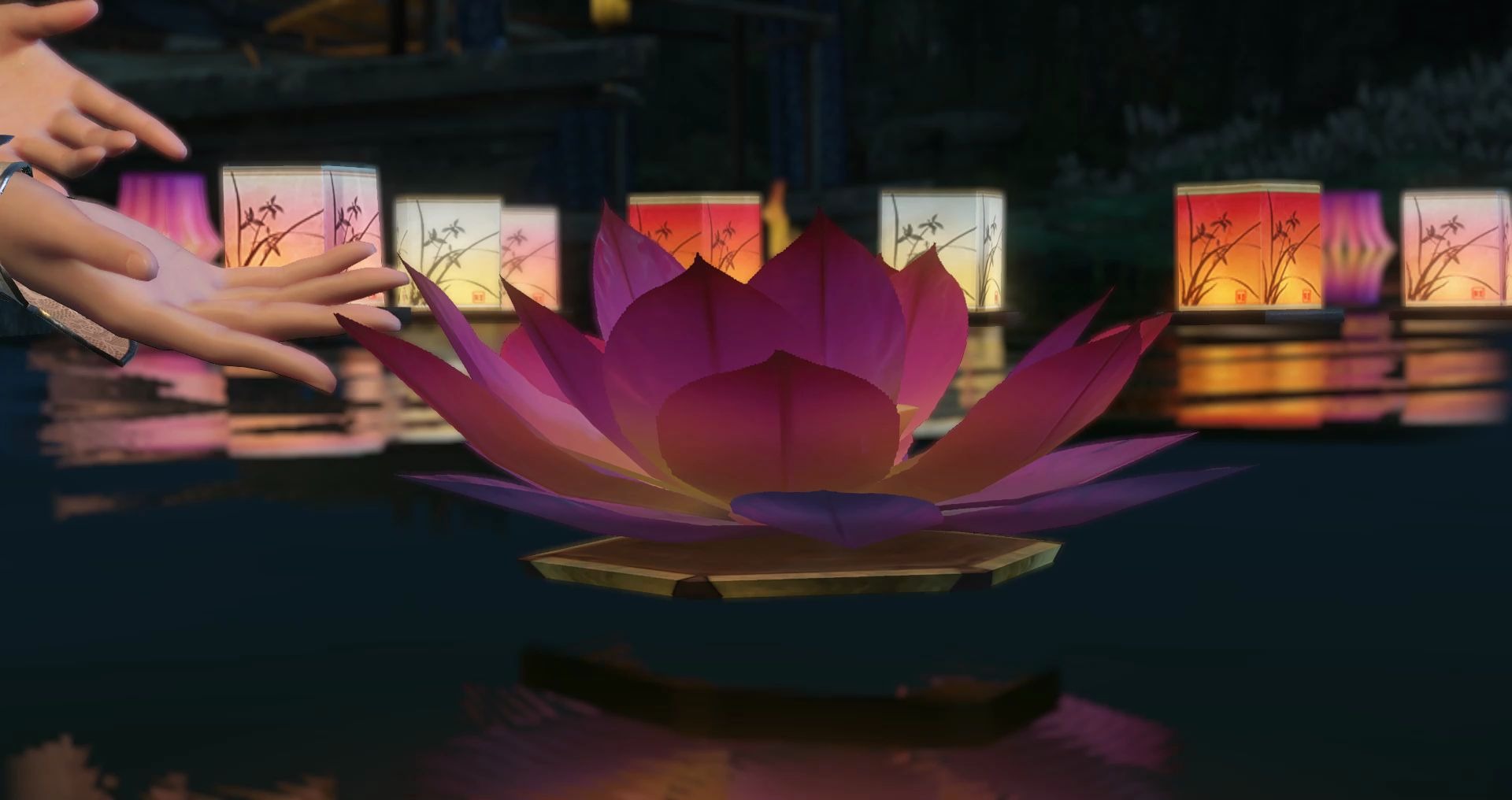 逆水寒ol千里婵娟cg男玩家视角