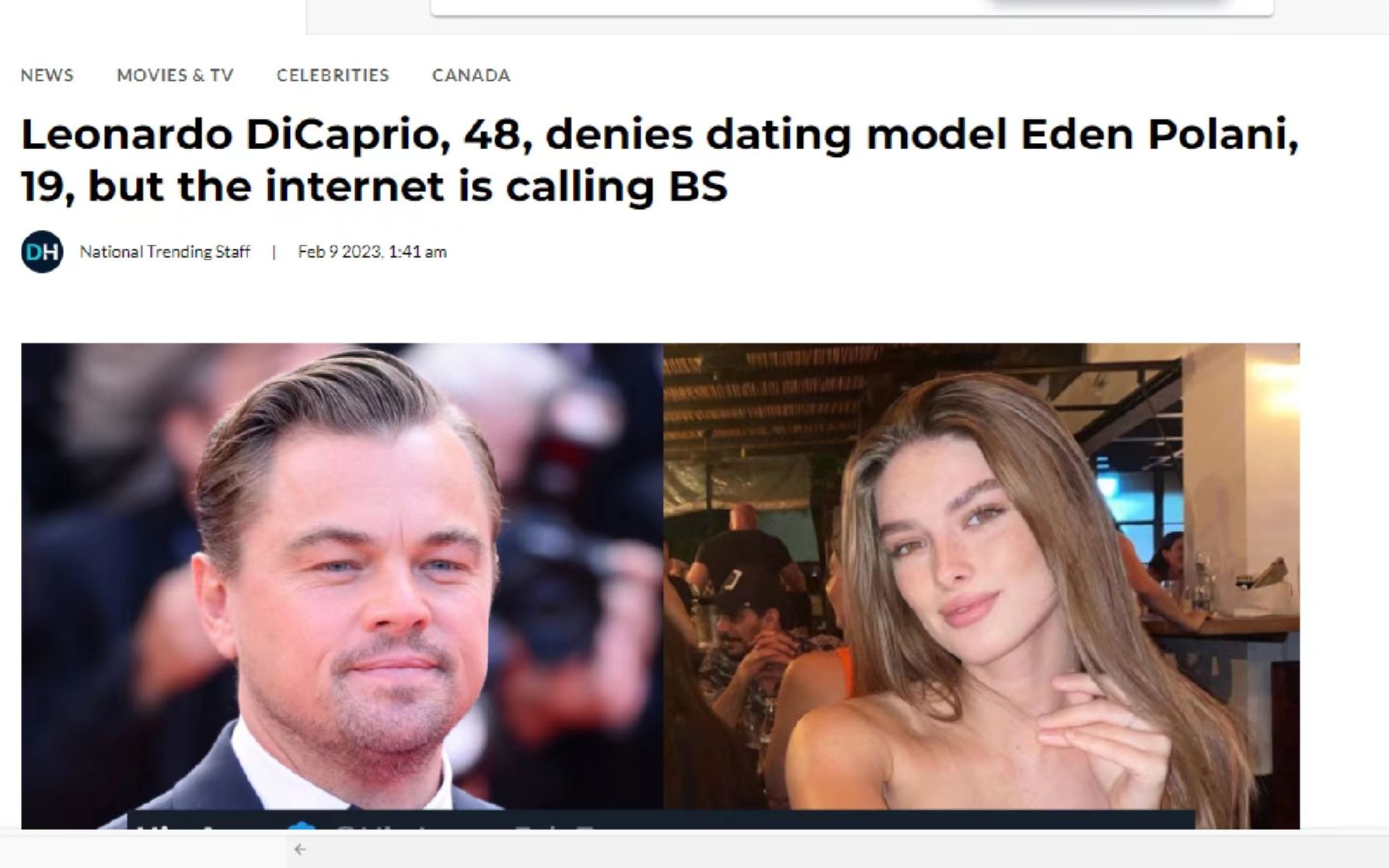 跟着母语人士读外刊 Leonardo DiCaprio, 48, denies dating model Eden Polani, 19哔哩哔哩bilibili