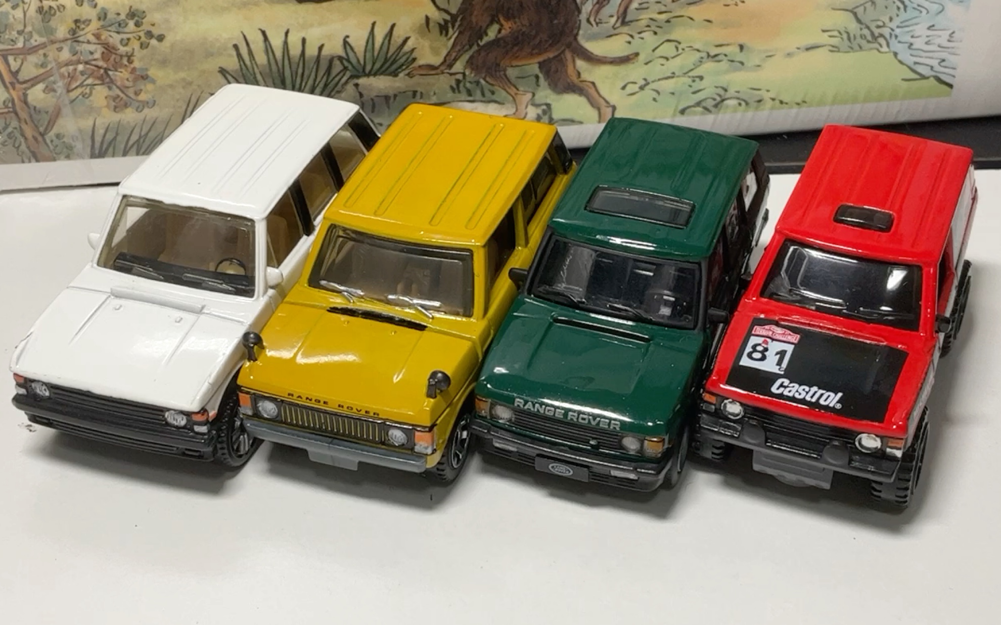 齐齐整整一家人火柴盒风火轮164误经典路虎揽胜