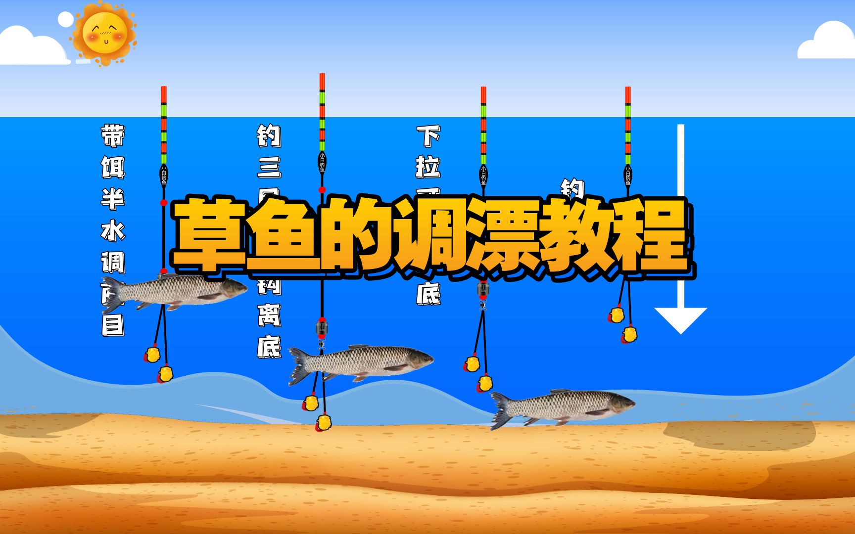 钓草鱼可钓单钩离底,可钓双钩离底,还可以钓浮的调漂方法-devilsoulz