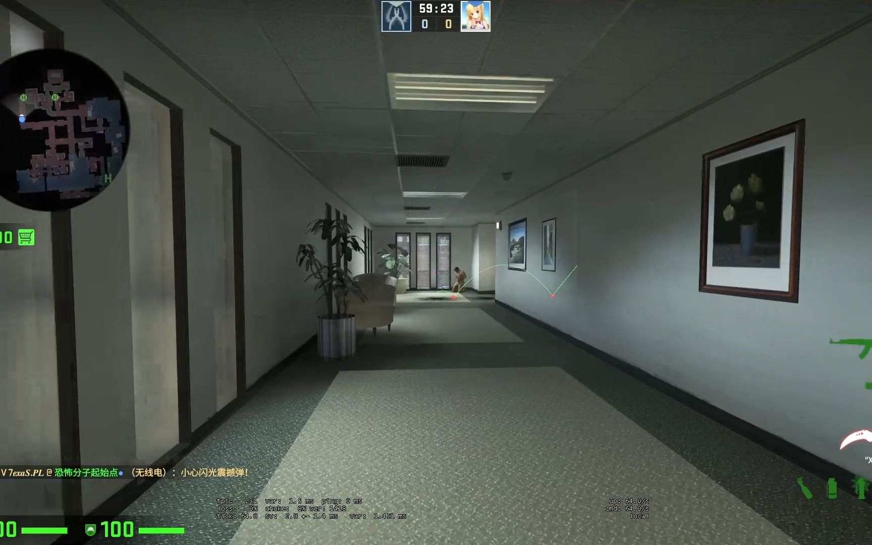 办公室进攻道具 一个匪反清闪_哔哩哔哩bilibili_csgo_第一视角