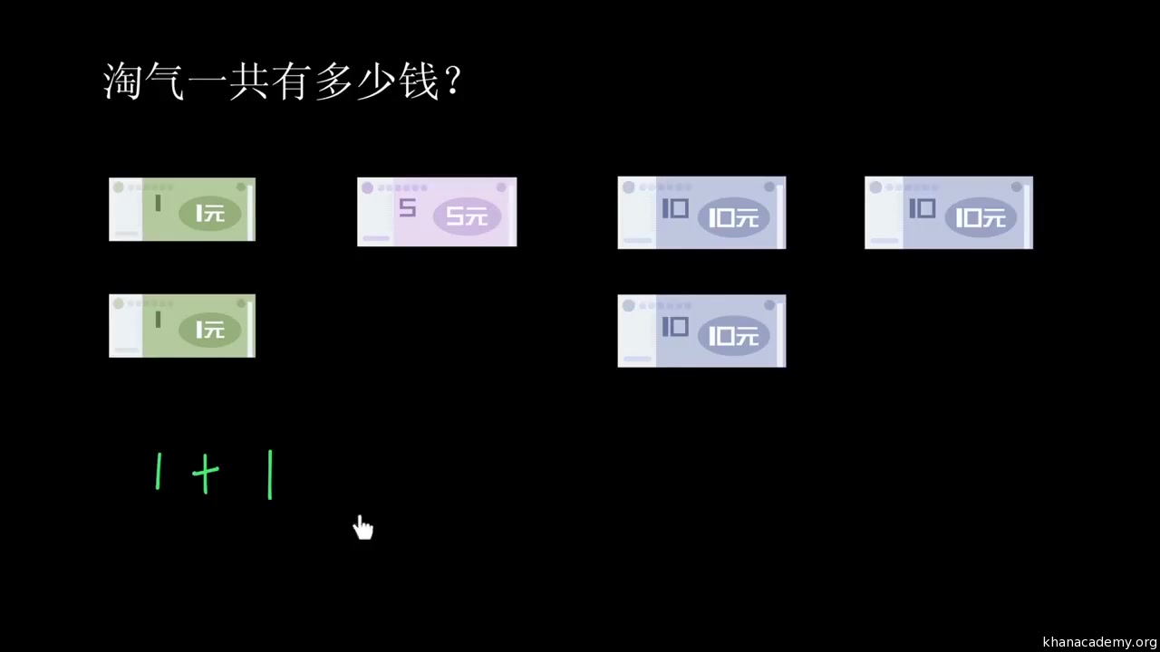 【KhanAcademy】数学一年级认识货币认识人民币及简单运算哔哩哔哩bilibili