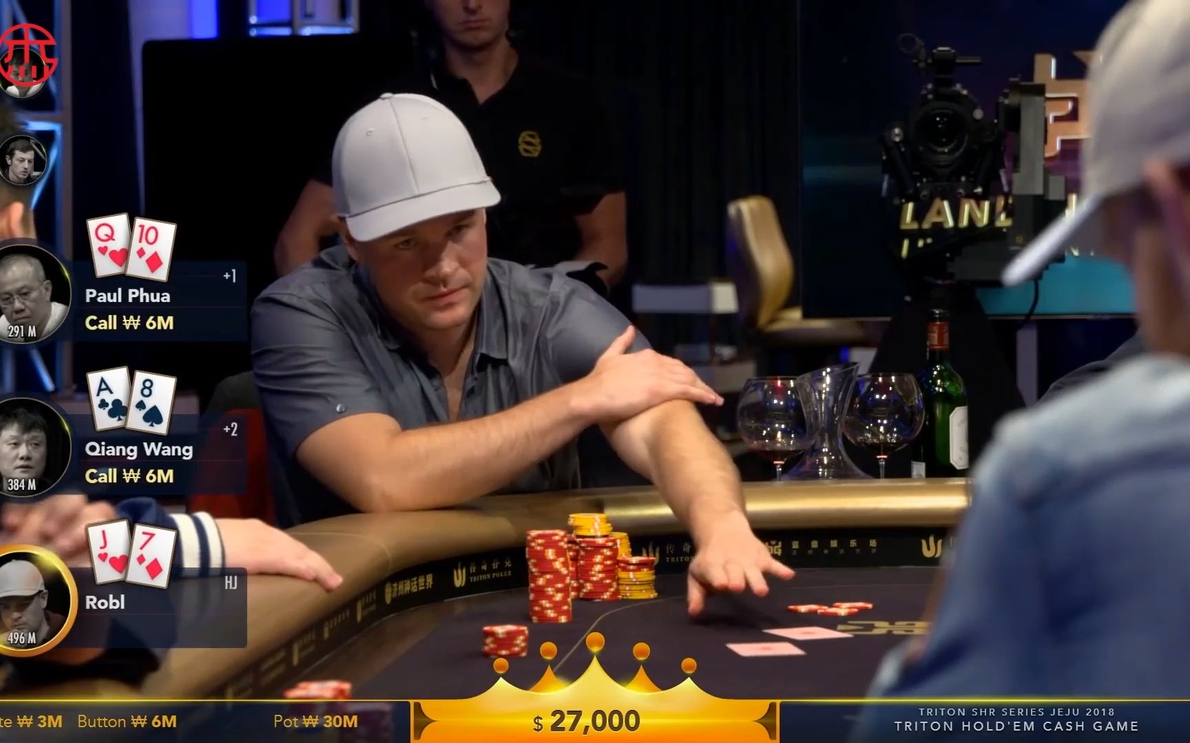 【朱杰德州扑克】济州岛超级豪客赛短牌系列 01集(下)