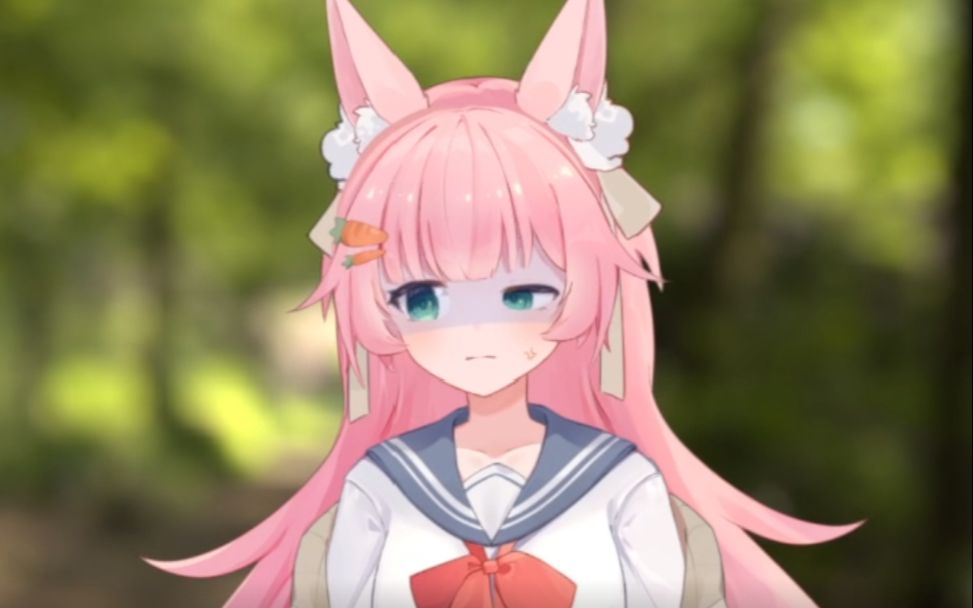 【200元虚拟主播模型】粉毛兽耳