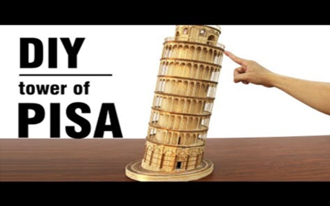 【外国小哥哥制作建筑模型系列】How to make the Tower of PISA with wooden sticks哔哩哔哩bilibili