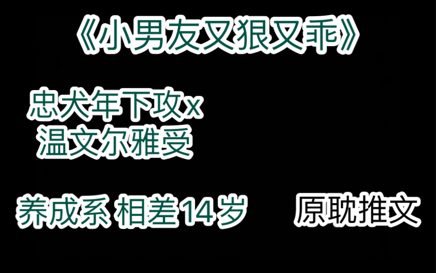 【原耽推文】《小男友又狠又乖》,作者:竹喵,忠犬年下攻x温文尔雅受,养成系,攻受相差14岁哔哩哔哩bilibili