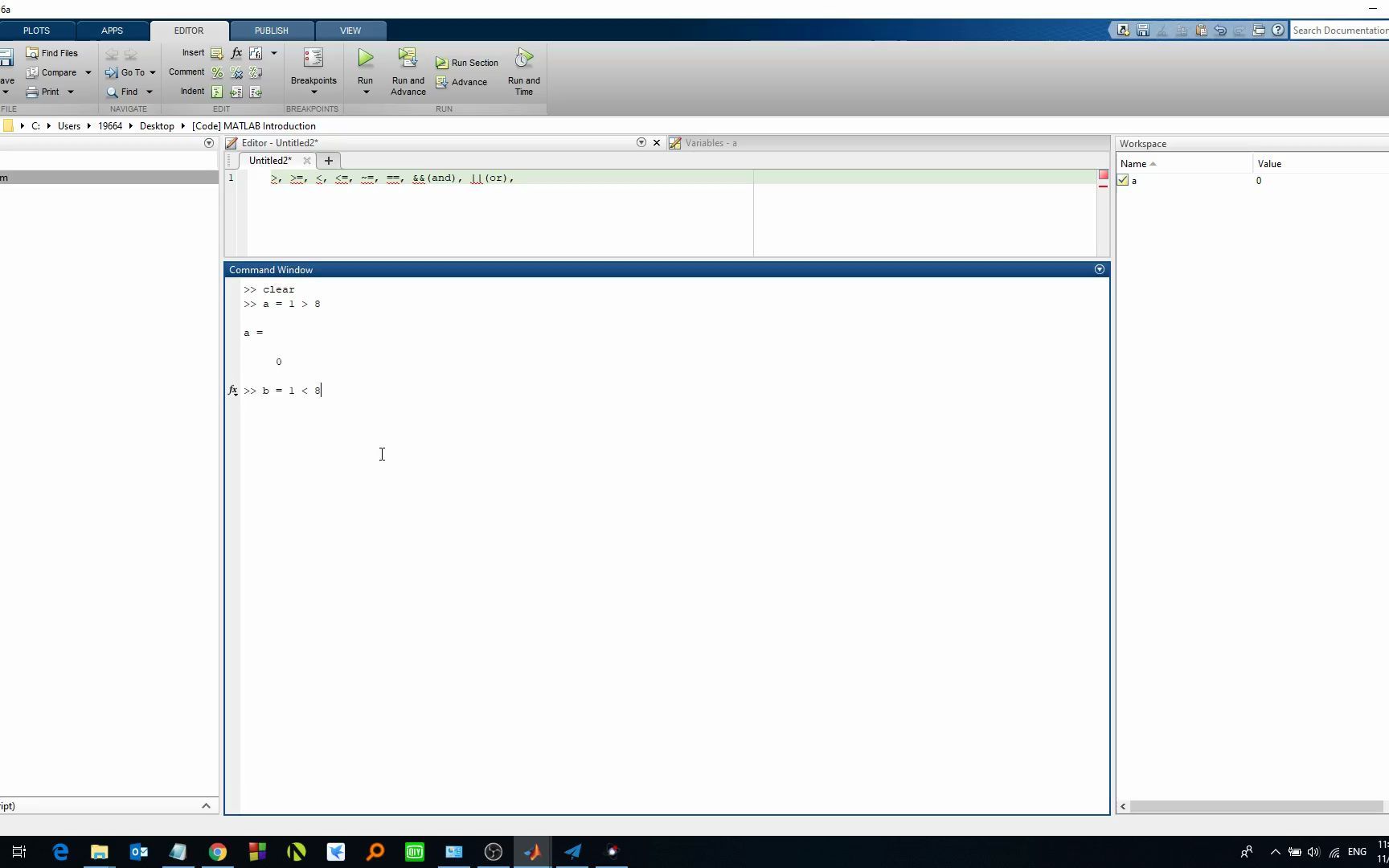 [MATLAB] 5. logical operators - 4 mins_哔哩哔哩_bilibili