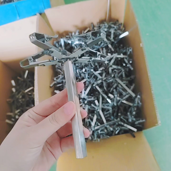 不锈钢方管连接双孔夹子电泳漆挂具 汽车零部件喷涂线喷涂设备治具