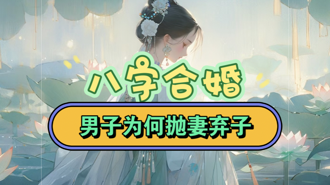 八字合婚:男子为何抛妻弃子?哔哩哔哩bilibili