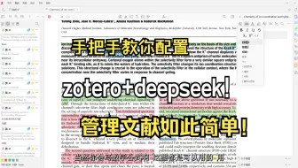 文献管理zotero+deepseek！效率翻倍！手把手教小白从下载到配置！