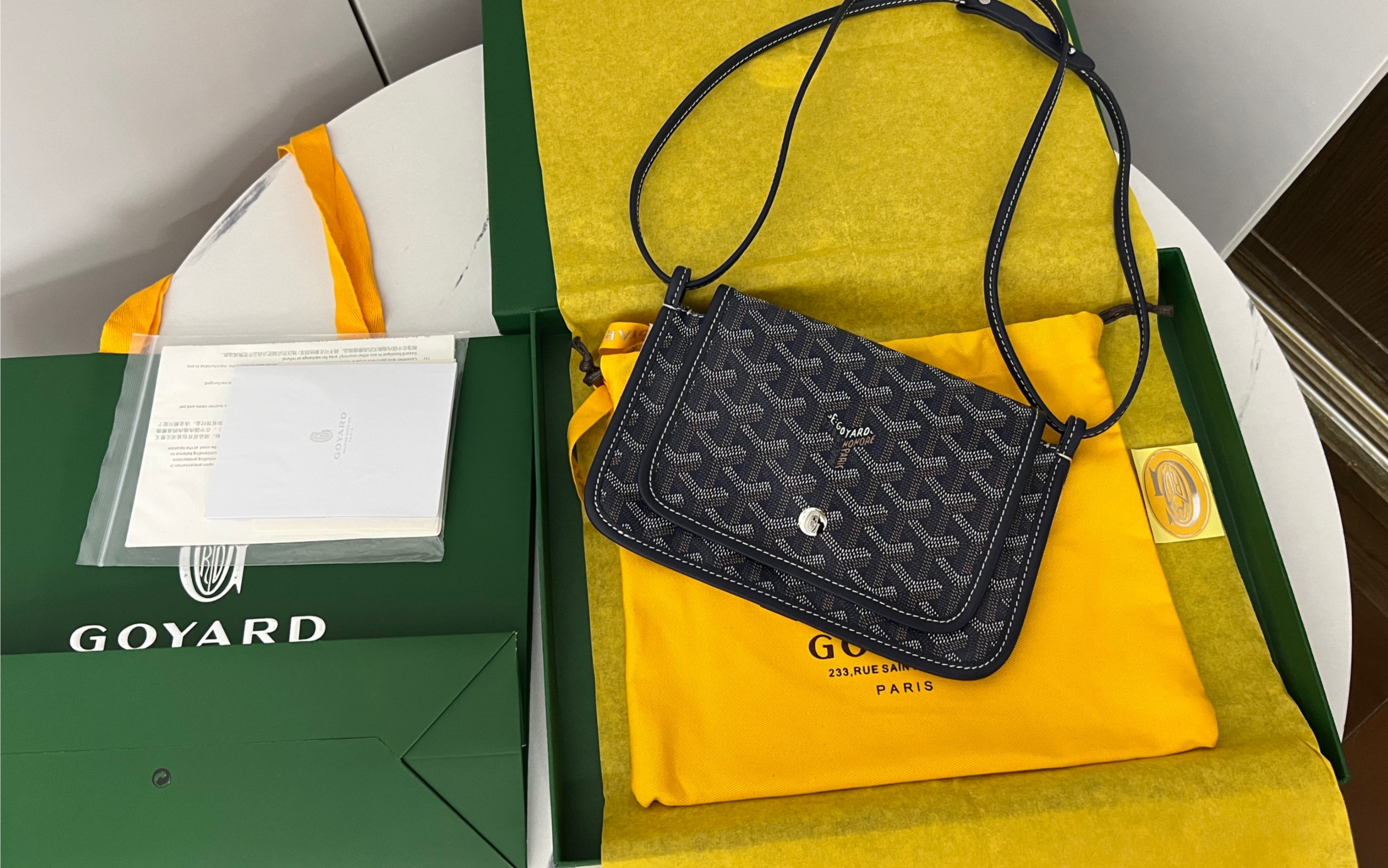 我的包包开箱啦 Goyard戈雅plumet信封包真的很漂亮哔哩哔哩bilibili