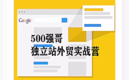 500强哥独立站外贸实战营哔哩哔哩bilibili