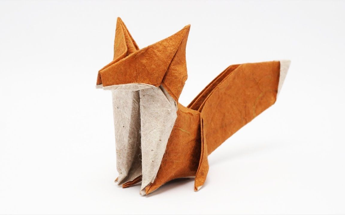 diy折纸折出可爱的小松鼠