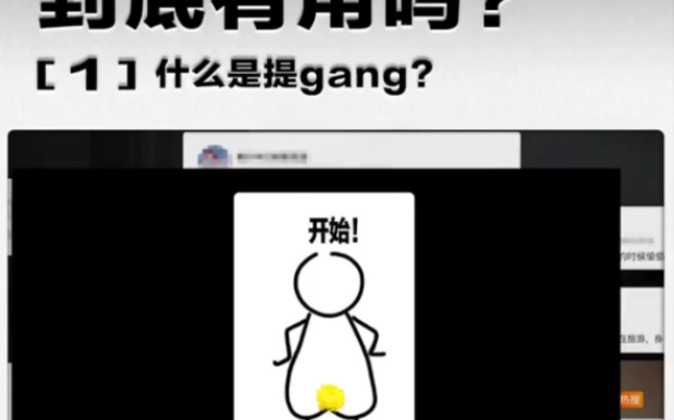 提gang提的是什么,它到底有啥用啊…啊哔哩哔哩bilibili