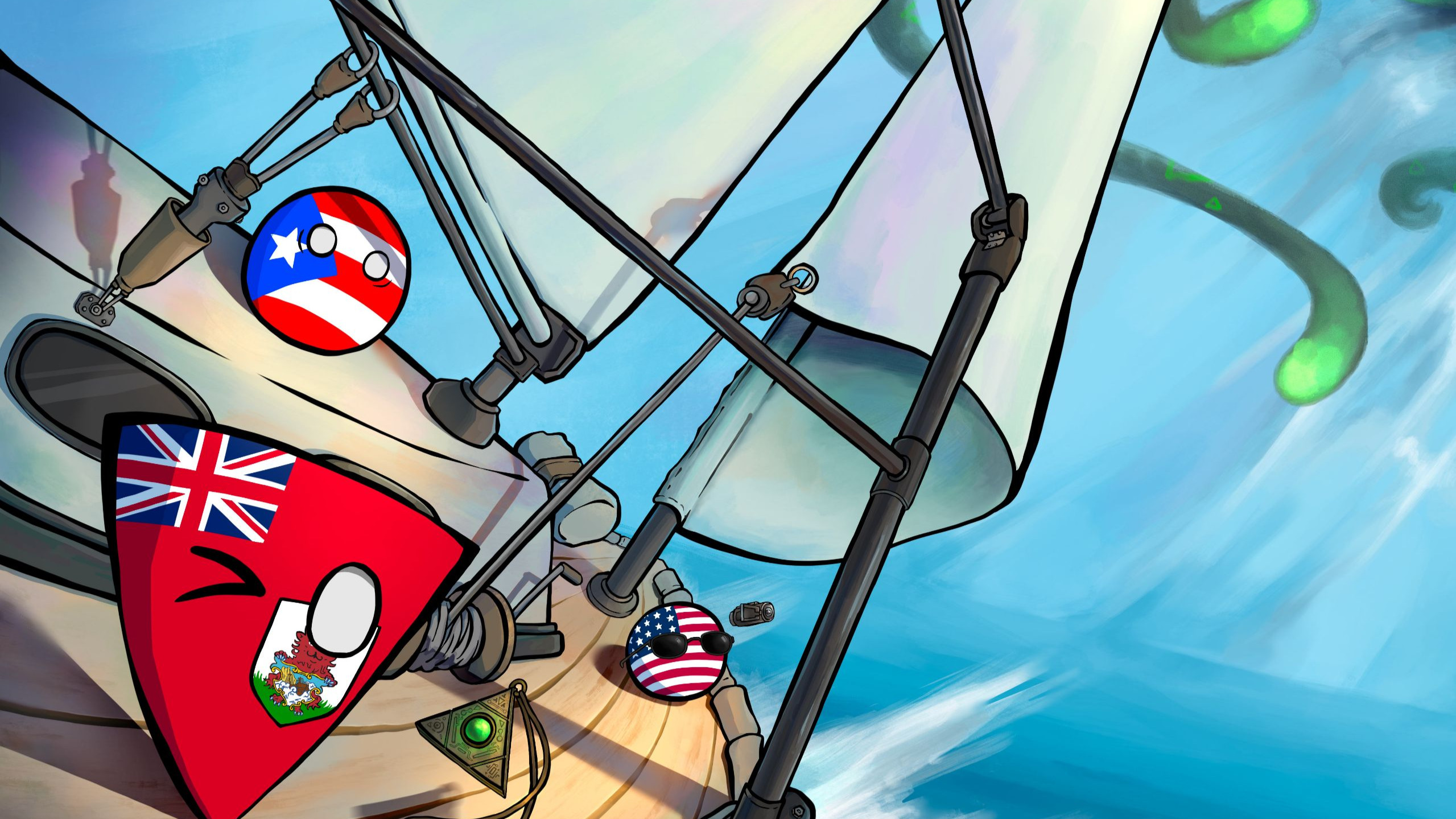 【波兰球 | 绘画过程】总之是百慕大相关