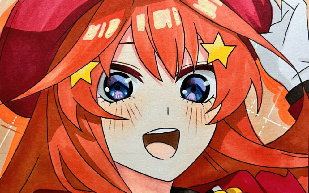 第56幅-马克笔手绘五等分的花嫁-中野五月