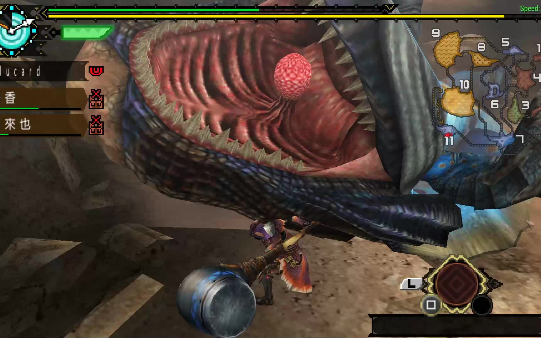 怪物猎人p3hd新手大锤潜口龙受苦记(谁能想到沙漠也能钓鱼呢?