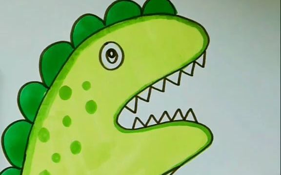 【简笔画】用手掌画恐龙大家会吗?来看看吧