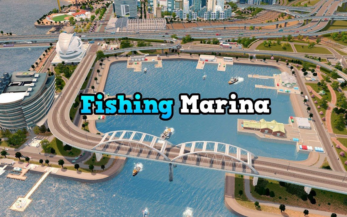 【梦想城】第二十一集  渔港 #都市天际线 Fishing Marina哔哩哔哩bilibili