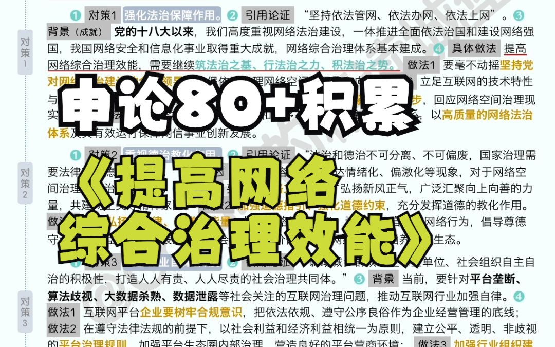 网络治理𐟌这篇对策写得好❗️姐妹们马住❗️|人民日报精读|申论80+积累哔哩哔哩bilibili