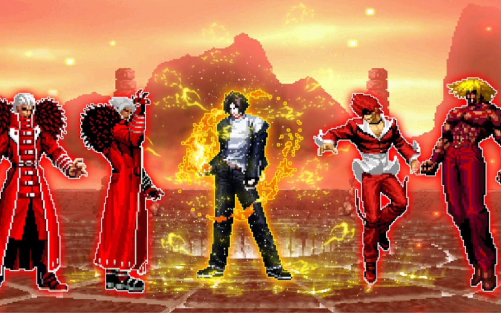 拳皇mugen 魂印草薙京vs血炎队