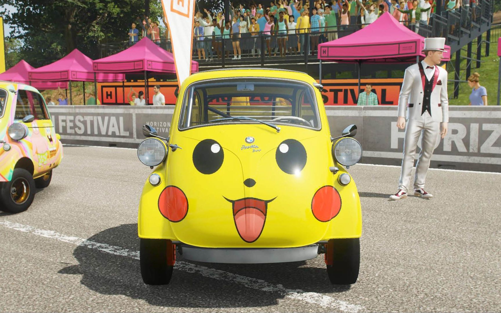 4k【地平线4】起步就抬头的宝马蛋 开这车跑环岛太欢乐了