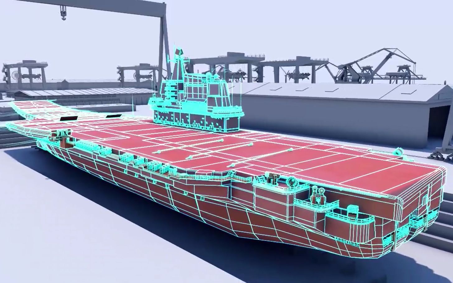 [图]【新春特辑·我们的航母】第一弹：150秒CG展示首艘国产航母建造历程！