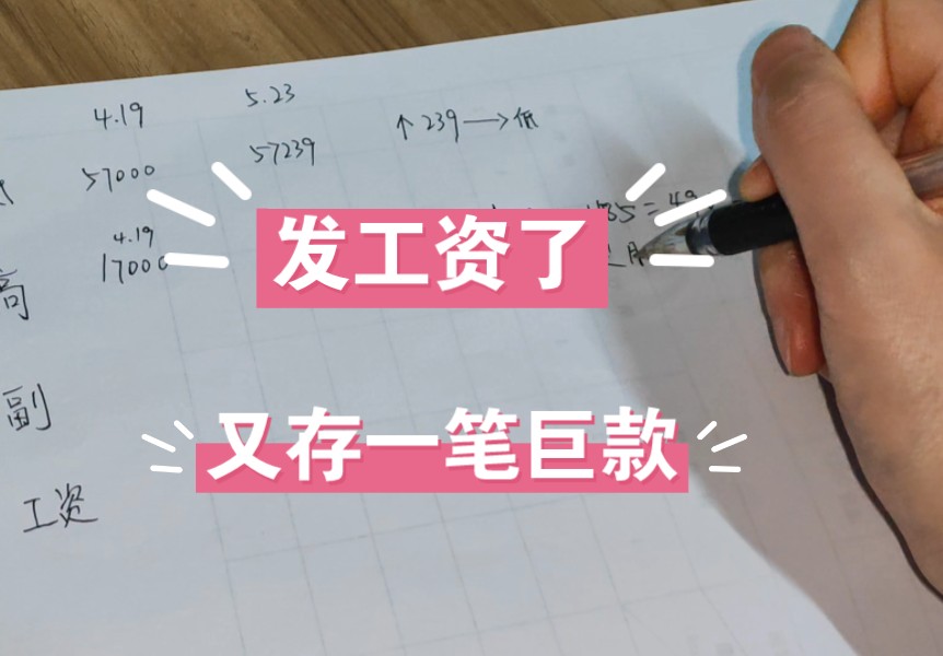 发工资了,又存下一笔巨款|我这么努力,就是为了有一天不上班也可以养活自己哔哩哔哩bilibili