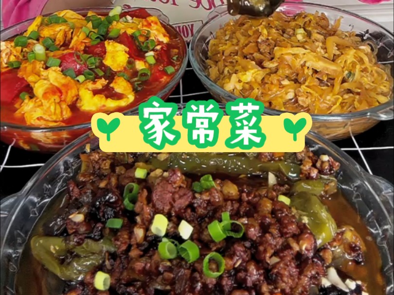 【家常菜合集】鱼香鸡蛋/油面筋塞肉/豆芽炒粉/红烧肉炖狮子头/香辣