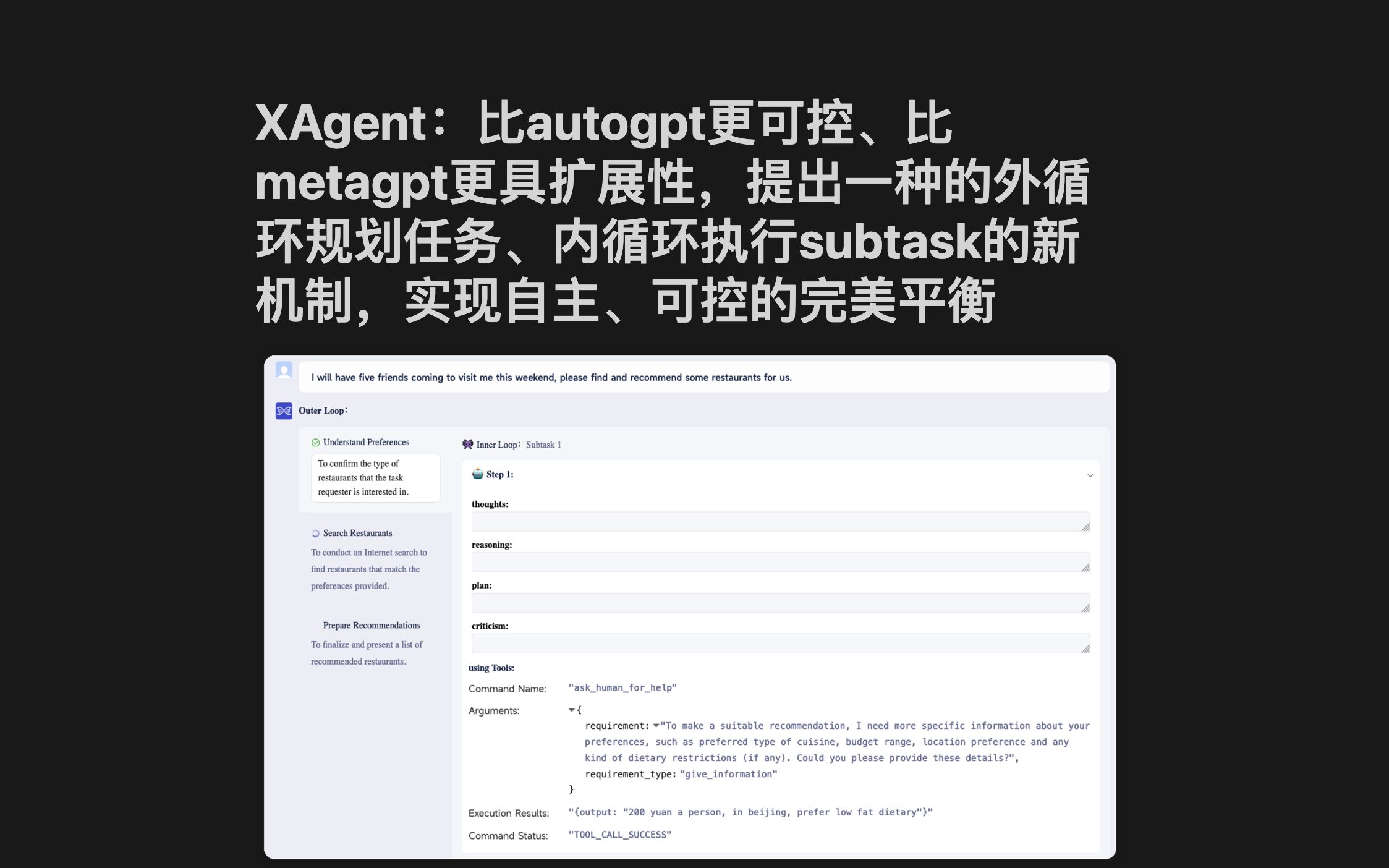 XAgent:比autogpt更可控、比metagpt更具扩展性的框架,提出一种的外循环规划任务、内循环执行subtask的新机制,实现自主、可控的完美平衡哔哩哔哩...