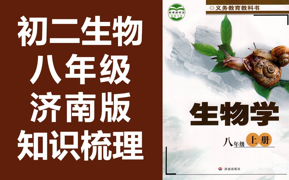 知識梳理 練習測評 真題訓練 濟南版初中生物8年級 上冊 下冊(教資