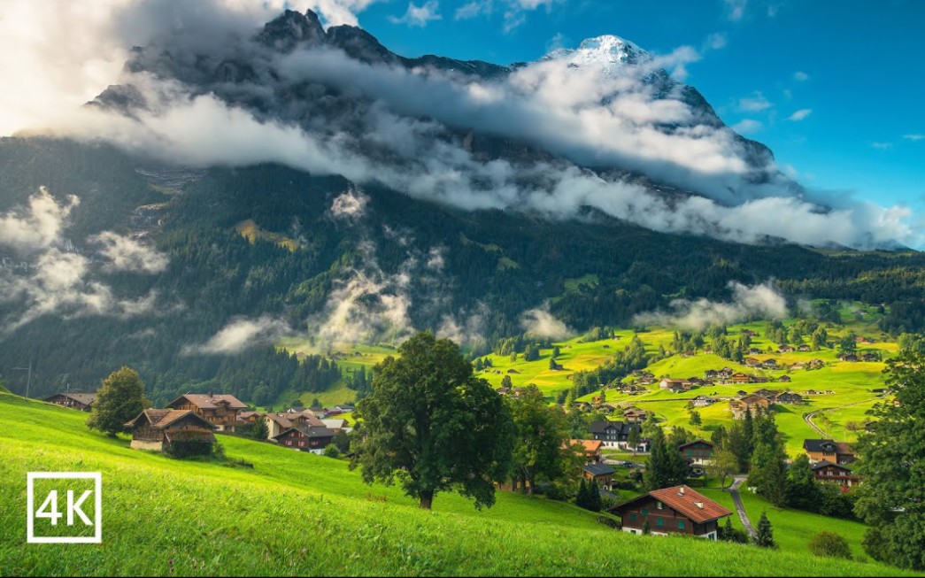 格林德沃瑞士最迷人的村庄_4k