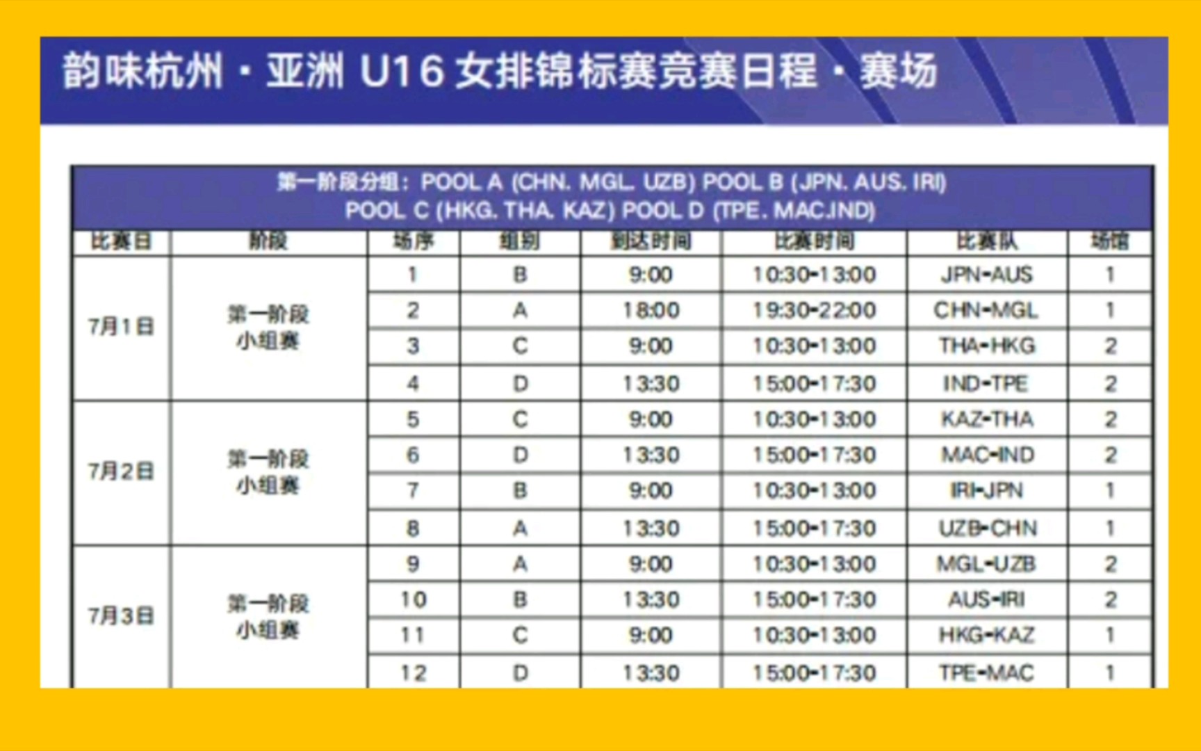 亚洲U16女排锦标赛明日在杭州打响,中国女排赛程如下哔哩哔哩bilibili