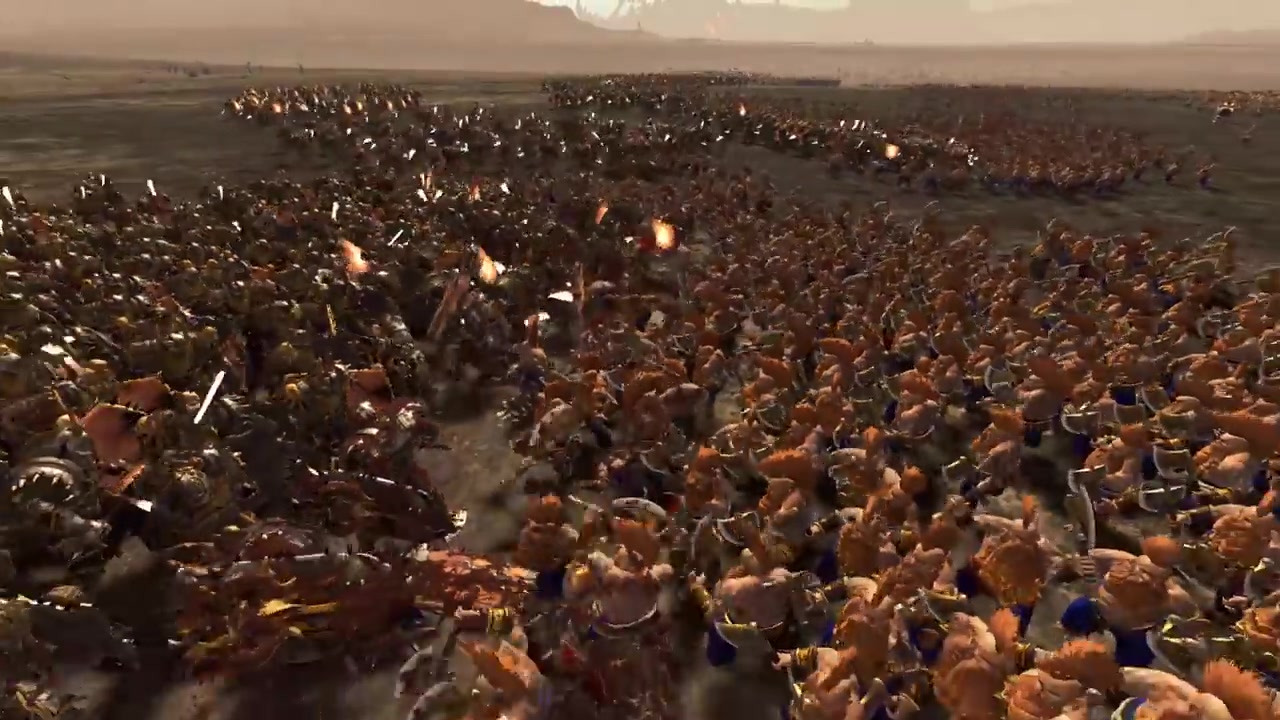 战锤全面战争神选者vs屠夫混沌军团vs矮人王国