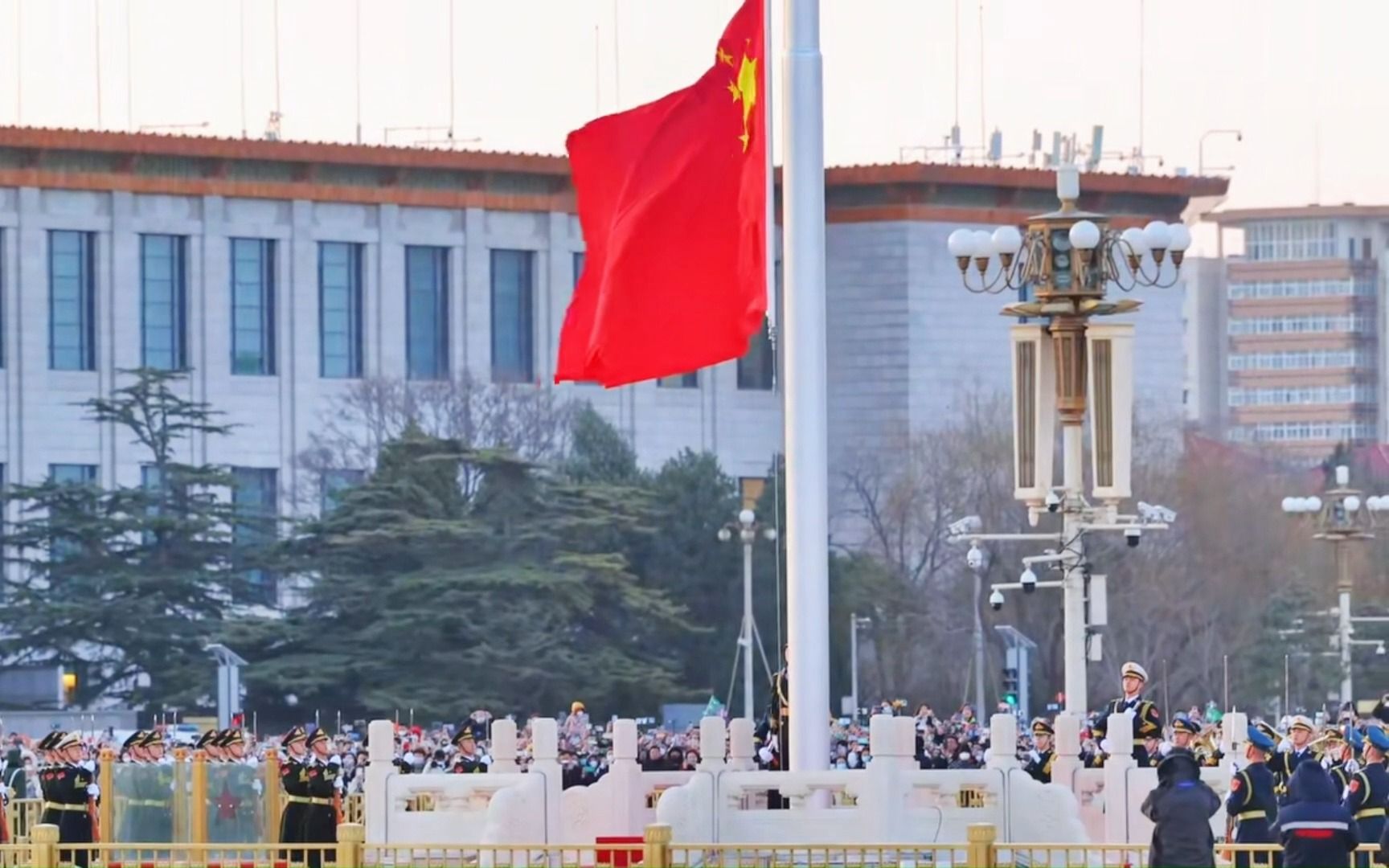 天安门大升旗仪式,英姿飒爽!