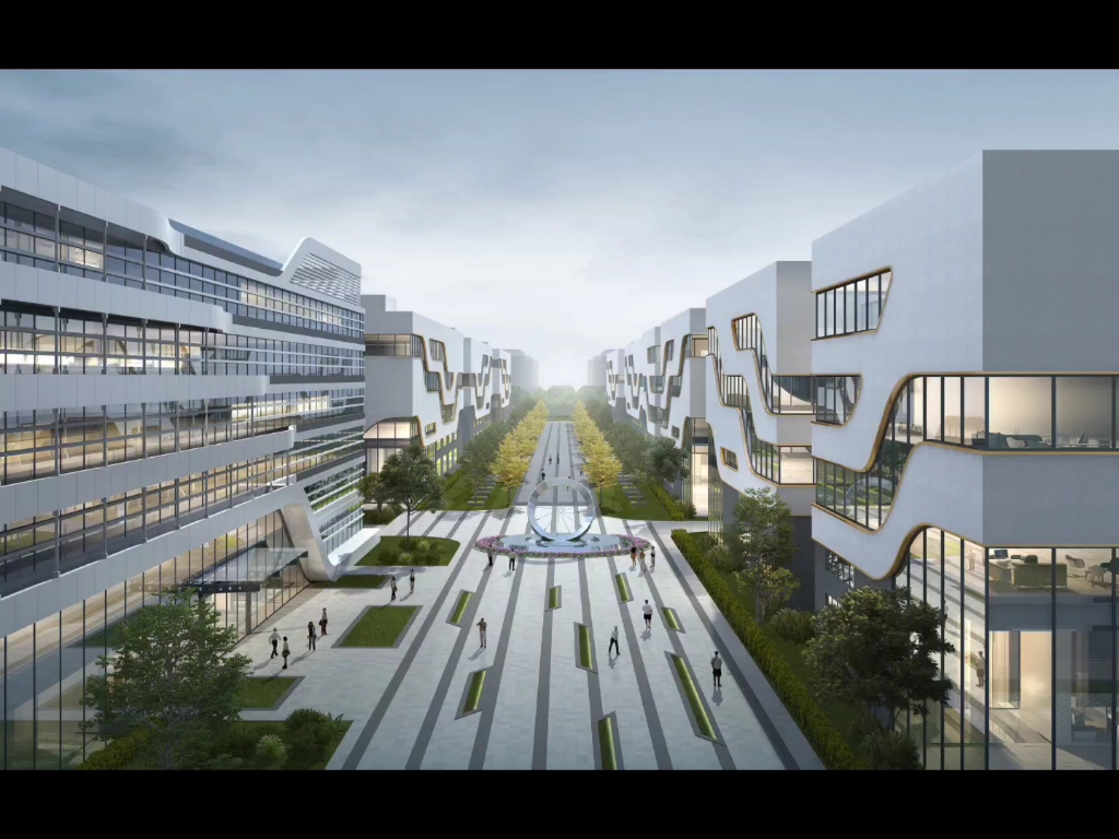 一套产业园区效果图