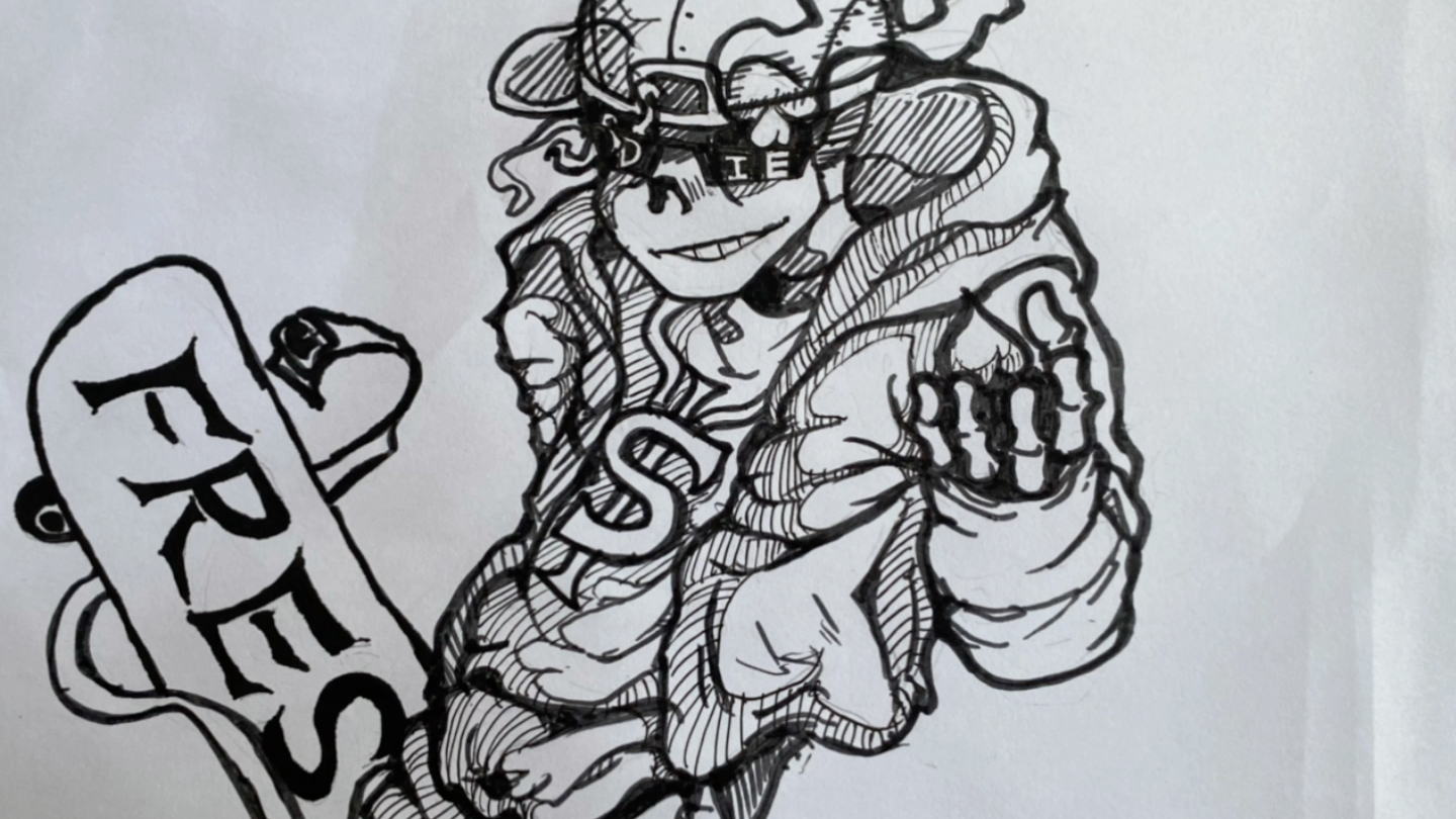 瓶颈期画的fresh sans