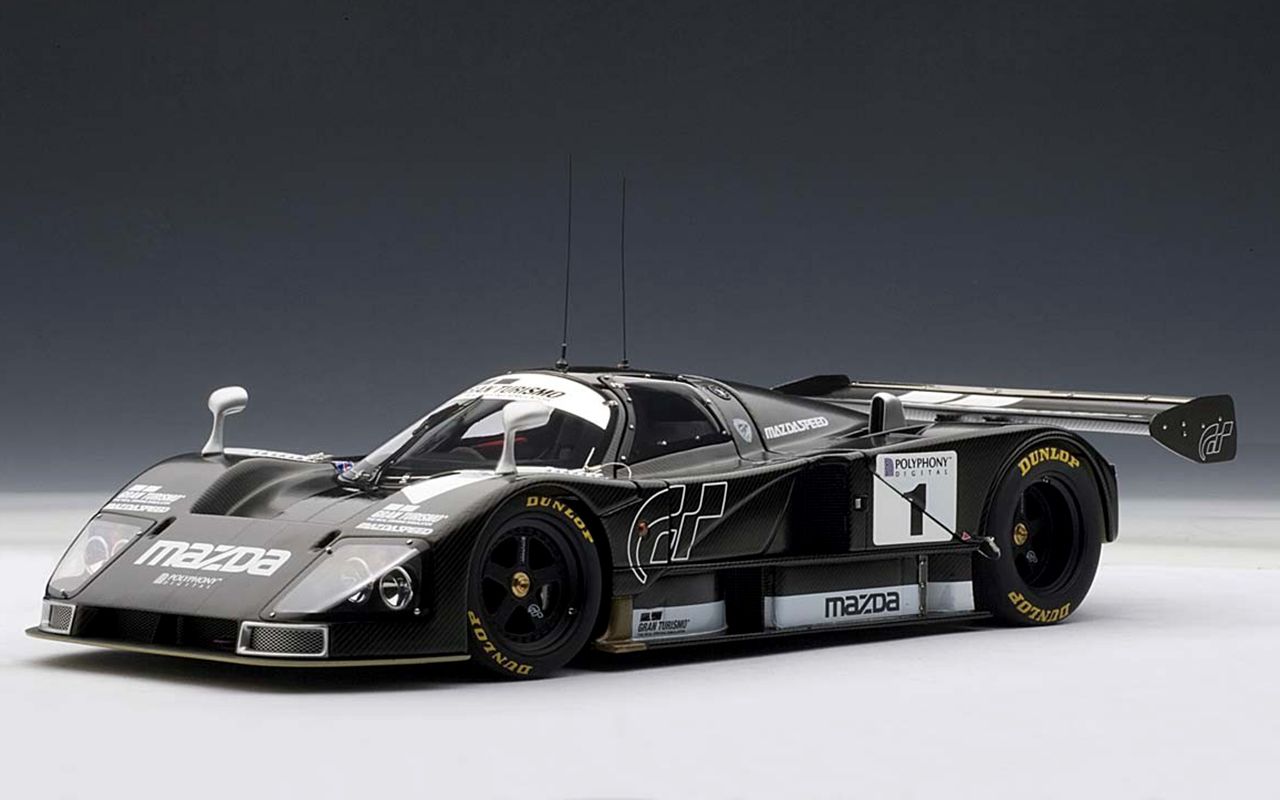 【汽车模型】autoart 1:18 马自达787b gt5涂装版 细节展示_哔哩哔哩