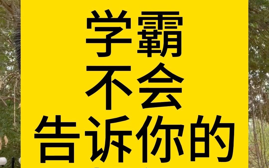 学霸不会告诉你的超级学习方法哔哩哔哩bilibili